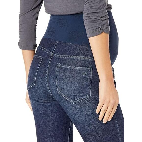 Jessica Simpson Maternity Jegging S Dark Wash Denim Secret Fit Belly Skinny Leg - Picture 4 of 14